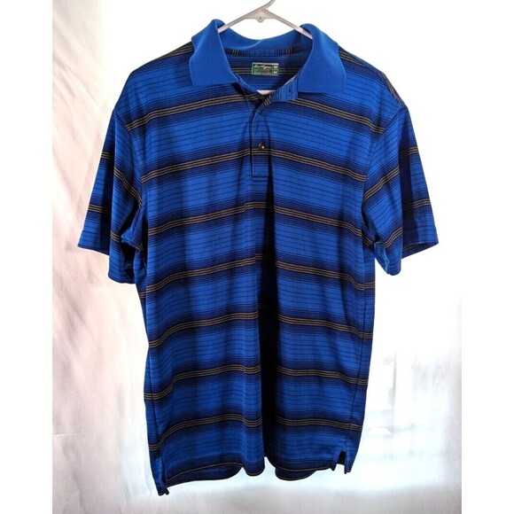 Ben Hogan Golf Performance striped multicolor man's M polo preowned - Picture 2 of 5